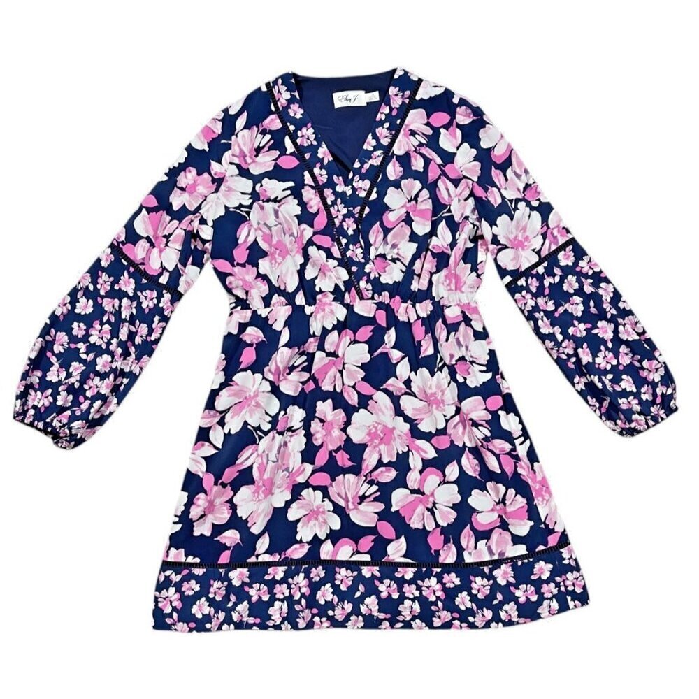 Eliza J Floral Faux Wrap Dress with Belt – Size 12P